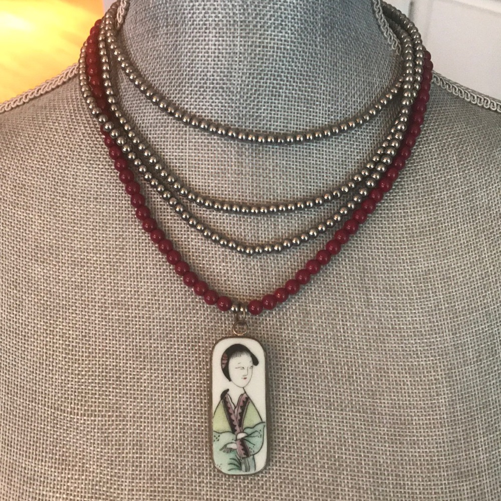 Four Strand Custom Vintage Finding Necklace